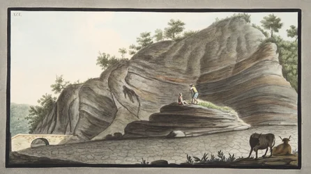 Ansicht eines Abschnitts eines Teils des Kegels von Astruni, aufgenommen am Eingang dieses Vulkans, Tafel XIX aus 